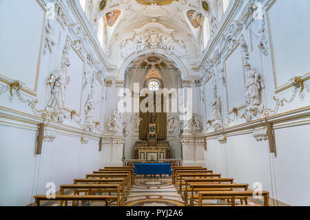 Oratoire dans l'église du Gesù de Palerme. Sicile, Italie. Banque D'Images