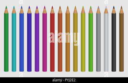 Ensemble de crayons de couleur, Vector illustration Illustration de Vecteur