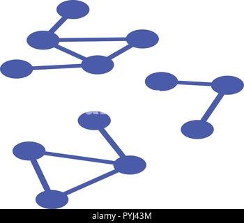 Par exemple, l'icône de molécule style isométrique Illustration de Vecteur