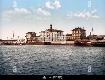 La gare maritime, Calais, France ca. 1890-1900 Banque D'Images