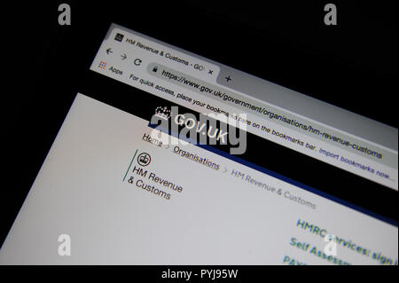 Le HMRC website Banque D'Images