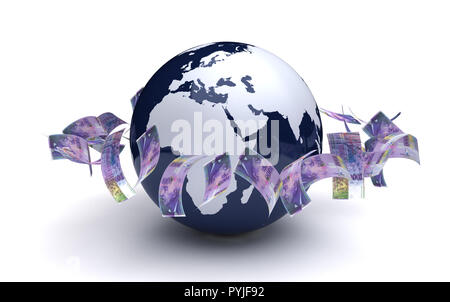 Global Business Swiss Franc Currency Banque D'Images