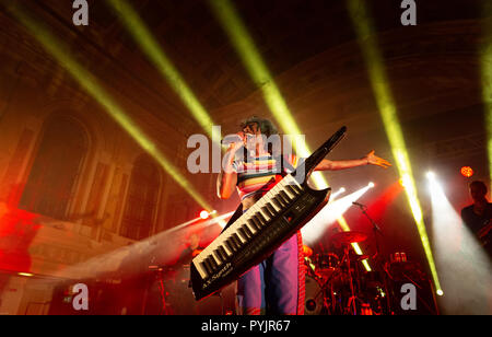 Cork, Irlande. 27 Oct 2018, Laura Mvula jouant au Cork Jazz Festival 2018 à l'hôtel de ville Crédit : Paul Bevan/Alamy Live News Banque D'Images