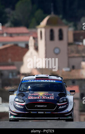 Riudecanyes, Barcelone, Espagne. 28 Oct, 2018. FIA World Rally Championship de l'Espagne ; Sebastien Ogier - Julien Ingrassia de M-Sport WRT à la fin de la scène : l'action de Crédit Plus Sport/Alamy Live News Banque D'Images