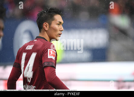 Nuremberg, Allemagne. 28 Oct, 2018. Yuya Kubo de Nurnberg au cours de la 'allemande' match de Bundesliga entre 1. FC Nuremberg 1-1 Eintracht Frankfurt à Max-Morlock-Stadion à Nuremberg, Allemagne, le 28 octobre 2018. Credit : Takamoto Tokuhara/AFLO/Alamy Live News Banque D'Images