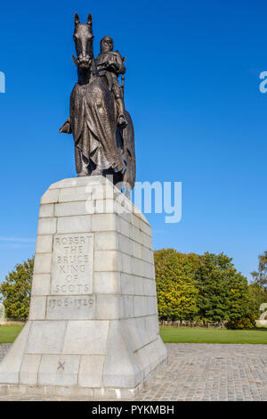 Statue de Robert Bruce, bataille de Bannockburn museum, Stirling, Ecosse UK Banque D'Images