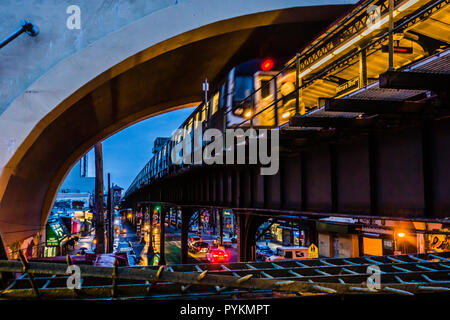 Astoria - La Station de métro Astoria Ditmars Boulevard Queens - New York, New York, USA Banque D'Images