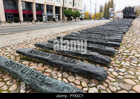 Vue sur le Monument aux Morts et assassinés à l'Est, un monument commémorant les victimes de l'invasion soviétique de la Pologne pendant la Seconde Guerre mondiale Banque D'Images