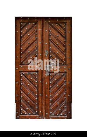 Porte Antique isolé sur fond blanc. Vu vintage pattern. Banque D'Images