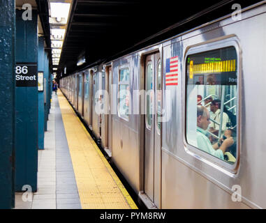 New York City Subway à 86th Street à New York City Banque D'Images