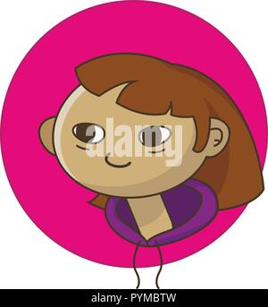 Vector cartoon petite fille télévision vector illustration Illustration de Vecteur