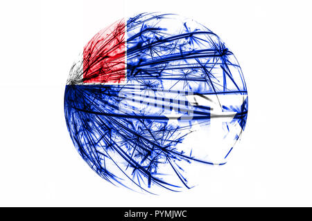 Abstract Argentina flag mousseux, Boule de Noël concept isolé sur fond blanc Banque D'Images