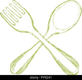 Restaurant menu couverts dessiné vector illustration design Illustration de Vecteur