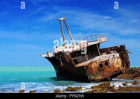 Naufrage à la côte sud de l'Afrique du Sud Banque D'Images