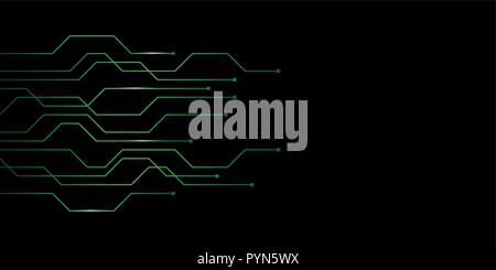 La technologie numérique abstrait vert circuit board background vector illustration EPS10 Illustration de Vecteur