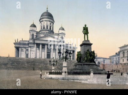 Monument d'Alexandre II, Helsingfors, Russie, c.-à-d., Helsinki, Finlande ca. 1890-1900 Banque D'Images