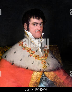 Fernando VII. Portrait du roi Ferdinand VII d'Espagne (1784-1833) par Francisco José de Goya y Lucientes (1746-1828), huile sur toile, c.1814/15 Banque D'Images