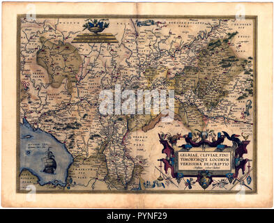 - Abraham Ortelius premier atlas du monde ca. 1570 - Geldria Banque D'Images