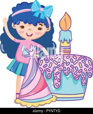 Joyeux Anniversaire Fille Image Vectorielle Stock Alamy