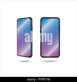 Smartphone sans cadre droit isolé Vector illustration Illustration de Vecteur