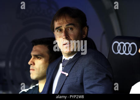 Madrid, Madrid, Espagne. 20 Oct, 2018. Julen Lopetegui pendant son temps comme l'entraîneur du real madrid football club. Julen Lopetegui, a été congédié en tant qu'entraîneur du Real Madrid le 29 Oct 2018. Credit : Manu Haiti/SOPA Images/ZUMA/Alamy Fil Live News Banque D'Images