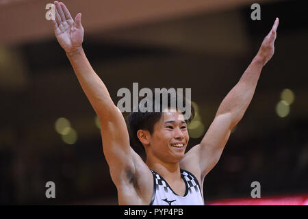 Doha, Qatar. 29 Oct, 2018. Kazuma Kaya (JPN), le 29 octobre 2018 - La gymnastique artistique : Les championnats du monde de gymnastique artistique 2018, men's team Final Vault à dôme Aspire à Doha, Qatar. Credit : MATSUO.K/AFLO SPORT/Alamy Live News Banque D'Images