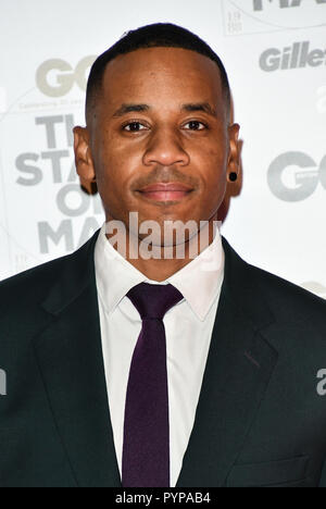 Reggie Yates Arrivers à GQ à Sushisamba célébration du 30ème anniversaire, le marché, jardin du couvent le 29 octobre 2018. Banque D'Images