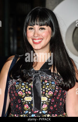 Tina Daheley Arrivers à GQ à Sushisamba célébration du 30ème anniversaire, le marché, jardin du couvent le 29 octobre 2018. Banque D'Images