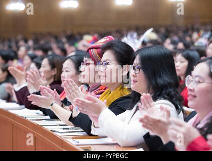 Beijing, Chine. 30Th Oct, 2018. Le 12e Congrès national des femmes s'ouvre à Pékin, capitale de la Chine, le 30 octobre, 2018. Credit : Wang Ye/Xinhua/Alamy Live News Banque D'Images