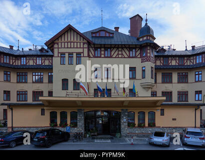 Grand Hotel Stary Smokovec dans les Hautes Tatras, Slovaquie Banque D'Images