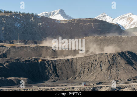 Mine Luscar à Alberta Cadomin Banque D'Images