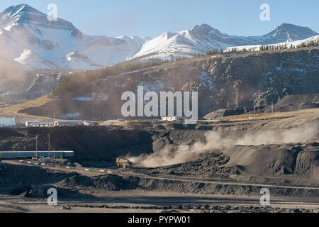 Mine Luscar à Alberta Cadomin Banque D'Images