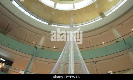 Maquette de tour à la Crique de Dubaï Port, bâtiment le plus haut du monde avec une hauteur de 928 mètres, prévu d'être ouvert à Dubaï en 2020, Dubai Mall interior Banque D'Images