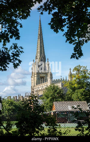St Marie la Vierge église paroissiale, Saffron Walden, marché de la ville historique de Uttlesford, Essex, UK Banque D'Images
