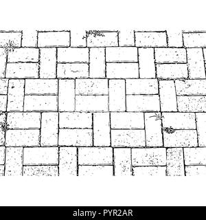 La texture du mur de briques anciennes. Grunge old stone packground. Modèle de scénario. Illustration de Vecteur