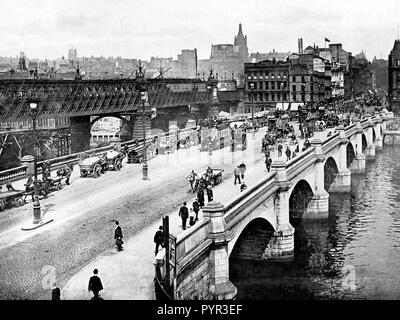 Jamaica Bridge, Glasgow début des années 1900 Banque D'Images