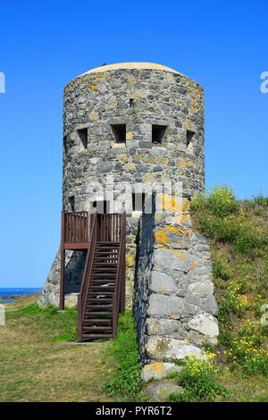 La tour Martello no 11 Guernesey Banque D'Images