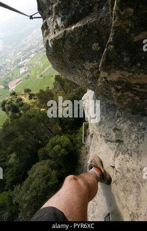 Ferrata. Centelles. Catalunya. Espagne Banque D'Images