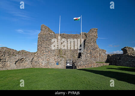 Château de Criccieth dans le Nord du Pays de Galles. Construit à l'origine par Llywelyn le Grand du royaume de Gwynedd au début du xiiie siècle, et modifiés par Edward I. Banque D'Images