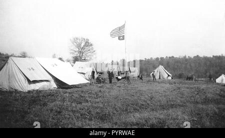 Une cartographie topographique USGS le camp de terrain au début des années 1900 Banque D'Images