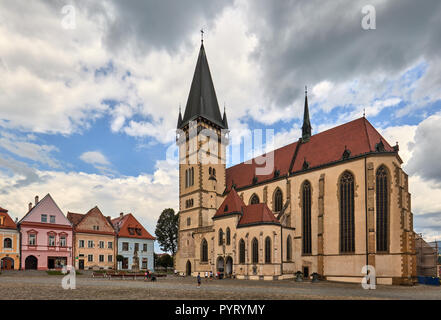 Basilique de Saint Edigius de Bardejov, Slovaquie Banque D'Images