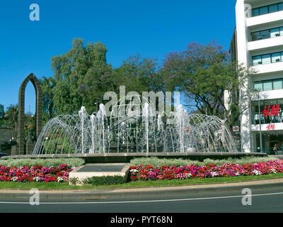 Rond-point Rotunda do Infante, Funchal Madère,Portugal, Banque D'Images