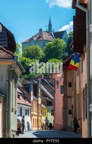 Roumanie, Sighisoara, le vieux centre de Sighisoara, un exemple exceptionnel de ville fortifiée, est un site du patrimoine mondial de l'UNESCO Banque D'Images
