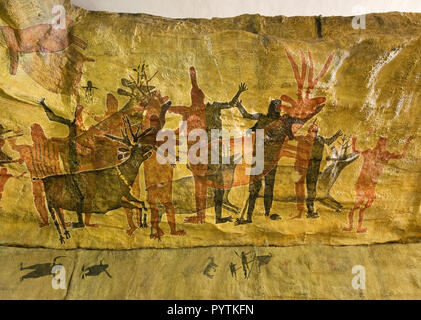 Peintures rupestres de répliques à Museo San Ignacio, Baja California Sur, Mexique Banque D'Images