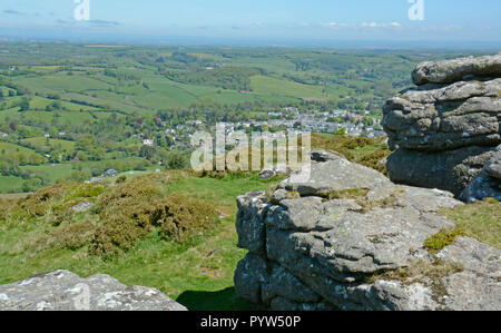 Sur Meldon Hill, près de Chagford, Dartmoor, Devon Banque D'Images