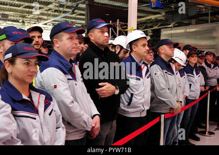 Walbrzych, Pologne. 30 octobre, 2018. Walbrzych, Pologne, Toyota Ouverture d'une nouvelle ligne de production d'entraînement hybride en Pologne. Credit : Kazimierz Jurewicz/Alamy Live News Banque D'Images