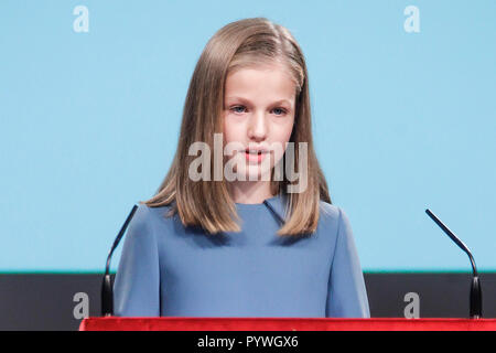 Madrid, Espagne. 31 octobre, 2018. Princess Sofia d'Espagne assiste à la lecture de la Constitution espagnole à l'occasion du 40e anniversaire de son approbation par le Congrès à l'Institut Cervantes, le 31 octobre 2018 à Madrid, Espagne. Octobre31, 2018. Credit : Jimmy Olsen/Media Espagne*** ***aucune perforation/Alamy Live News Banque D'Images