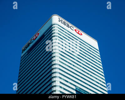 Bâtiment, HSBC HSBC Tower, Canary Wharf, Doclands, Londres, Angleterre, RU, FR. Banque D'Images