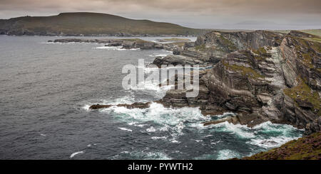 Vues à l'intérieur de l'Anneau du Kerry, falaises de Kerry, Irlande, Europe Banque D'Images