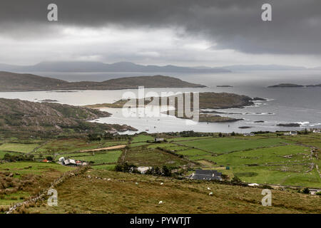 Vues à l'intérieur de l'Anneau du Kerry, Irlande, Europe, Beenarourke Banque D'Images